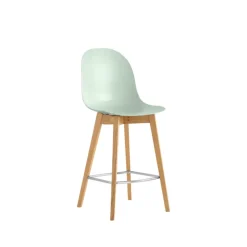 Tabouret Snack (assise +/- 65 Cm)|Tabouret De Bar (assise +/- 80 Cm)*1672 Academy Connubia© Tabouret scandinave en polypropylène et bois