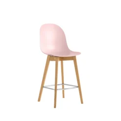 Tabouret Snack (assise +/- 65 Cm)|Tabouret De Bar (assise +/- 80 Cm)*1672 Academy Connubia© Tabouret scandinave en polypropylène et bois