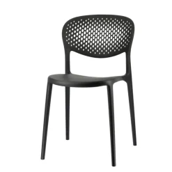 Chaise De Jardin*Abby Connubia® Chaise de jardin empilable en polypropylène recyclé avec dossier microperforé
