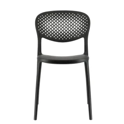 Chaise De Cuisine|Chaise De Salle à Manger*Abby Connubia® Chaise empilable en polypropylène recyclé avec dossier microperforé