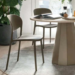 Chaise De Cuisine|Chaise De Salle à Manger*Abby Connubia® Chaise italienne empilable en polypropylène recyclé sans accoudoirs