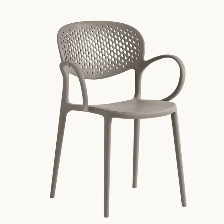 Chaise De Jardin|Fauteuil De Jardin*Abby Connubia® Fauteuil de jardin empilable en polypropylène recyclé avec dossier microperforé