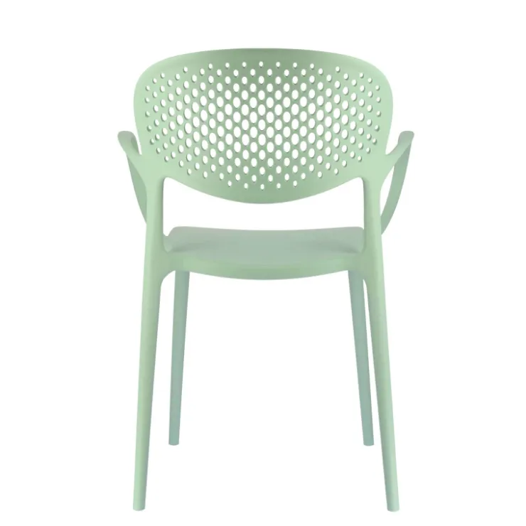 Chaise De Cuisine|Chaise De Salle à Manger*Abby Connubia® Fauteuil empilable en polypropylène recyclé avec dossier microperforé
