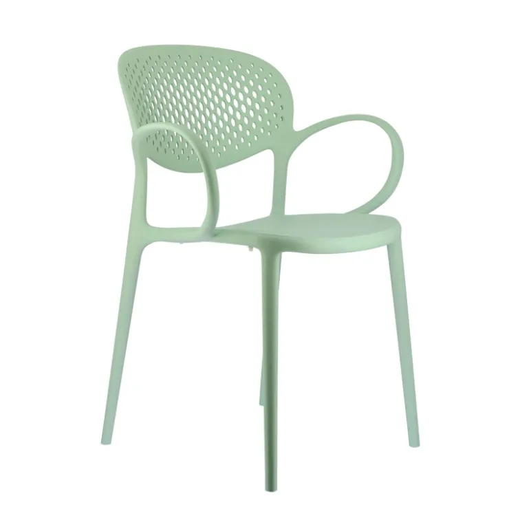 Chaise De Cuisine|Chaise De Salle à Manger*Abby Connubia® Fauteuil empilable en polypropylène recyclé avec dossier microperforé