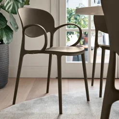 Chaise De Cuisine|Chaise De Salle à Manger*Abby Connubia® Fauteuil italien empilable en polypropylène recyclé