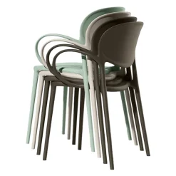 Chaise De Cuisine|Chaise De Salle à Manger*Abby Connubia® Fauteuil italien empilable en polypropylène recyclé