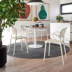 Chaise De Cuisine|Chaise De Salle à Manger*Abby Connubia® Fauteuil italien empilable en polypropylène recyclé