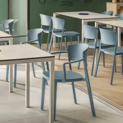Chaise De Cuisine|Chaise De Salle à Manger*Abuela B Chaise avec accoudoirs empilable en technopolymère