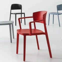 Chaise De Jardin*Abuela B Chaise de jardin avec accoudoirs empilable en technopolymère