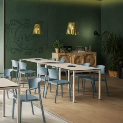 Chaise De Jardin*Abuela B Chaise de jardin avec accoudoirs empilable en technopolymère