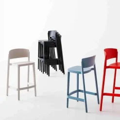 Tabouret Snack (assise +/- 65 Cm)|Tabouret De Bar (assise +/- 80 Cm)*Abuela Tabouret snack empilable