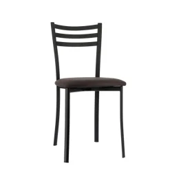 Chaise De Cuisine*Ace 1320 Chaise de cuisine en métal avec assise en simili rembourrée