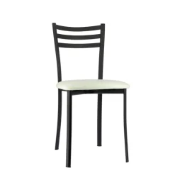 Chaise De Cuisine*Ace 1320 Chaise de cuisine en métal avec assise en simili rembourrée