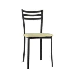 Chaise De Cuisine*Ace 1320 Chaise de cuisine en métal avec assise en simili rembourrée