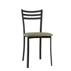 Chaise De Cuisine*Ace 1320 Chaise de cuisine en métal avec assise en simili rembourrée