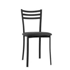 Chaise De Cuisine*Ace 1320 Chaise de cuisine en métal avec assise en simili rembourrée