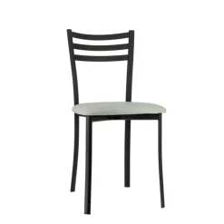Chaise De Cuisine*Ace 1320 Chaise de cuisine en métal avec assise en simili rembourrée