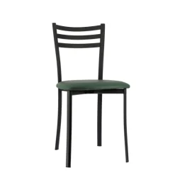 Chaise De Cuisine*Ace 1320 Chaise de cuisine en métal avec assise en simili rembourrée