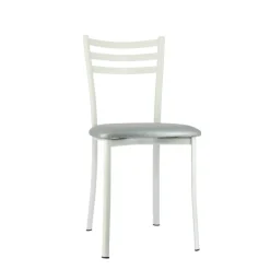 Chaise De Cuisine*Ace 1320 Chaise de cuisine en métal avec assise en simili rembourrée