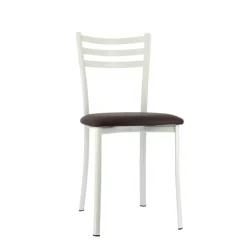 Chaise De Cuisine*Ace 1320 Chaise de cuisine en métal avec assise en simili rembourrée