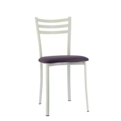 Chaise De Cuisine*Ace 1320 Chaise de cuisine en métal avec assise en simili rembourrée