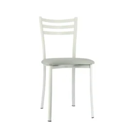 Chaise De Cuisine*Ace 1320 Chaise de cuisine en métal avec assise en simili rembourrée
