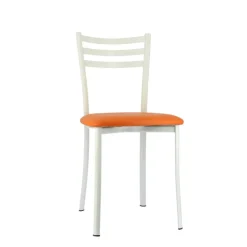 Chaise De Cuisine*Ace 1320 Chaise de cuisine en métal avec assise en simili rembourrée