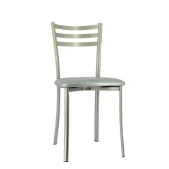Chaise De Cuisine*Ace 1320 Chaise de cuisine en métal avec assise en simili rembourrée