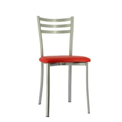 Chaise De Cuisine*Ace 1320 Chaise de cuisine en métal avec assise en simili rembourrée