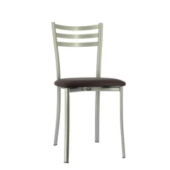 Chaise De Cuisine*Ace 1320 Chaise de cuisine en métal avec assise en simili rembourrée