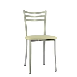 Chaise De Cuisine*Ace 1320 Chaise de cuisine en métal avec assise en simili rembourrée