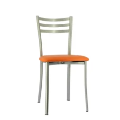 Chaise De Cuisine*Ace 1320 Chaise de cuisine en métal avec assise en simili rembourrée