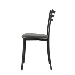 Chaise De Cuisine*Ace 1320 Chaise de cuisine en métal avec assise en simili rembourrée