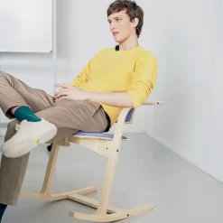 Varier Chaise De Bureau|Chaise Salon*Actulum ® Fauteuil de bureau ergonomique à bascule en tissu et bois