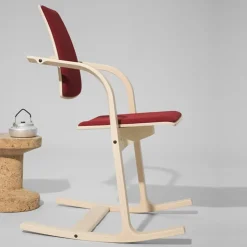 Varier Chaise De Bureau|Chaise Salon*Actulum ® Fauteuil de bureau ergonomique à bascule en tissu et bois