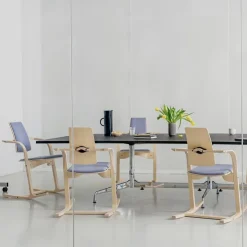 Varier Chaise De Bureau|Chaise Salon*Actulum ® Fauteuil de bureau ergonomique à bascule en tissu et bois