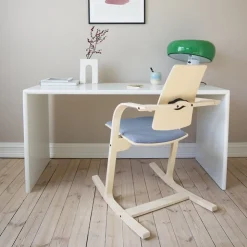 Varier Chaise De Bureau|Chaise Salon*Actulum ® Fauteuil de bureau ergonomique à bascule en tissu et bois