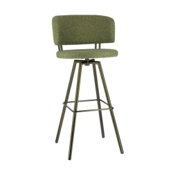 Perfecta Tabouret De Bar (assise +/- 80 Cm)*Adagio Tabouret de bar moderne pivotant en tissu et pieds métal