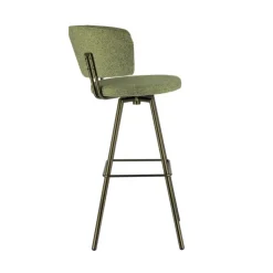 Perfecta Tabouret De Bar (assise +/- 80 Cm)*Adagio Tabouret de bar moderne pivotant en tissu et pieds métal