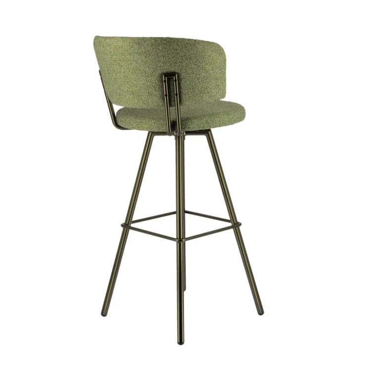 Perfecta Tabouret De Bar (assise +/- 80 Cm)*Adagio Tabouret de bar moderne pivotant en tissu et pieds métal