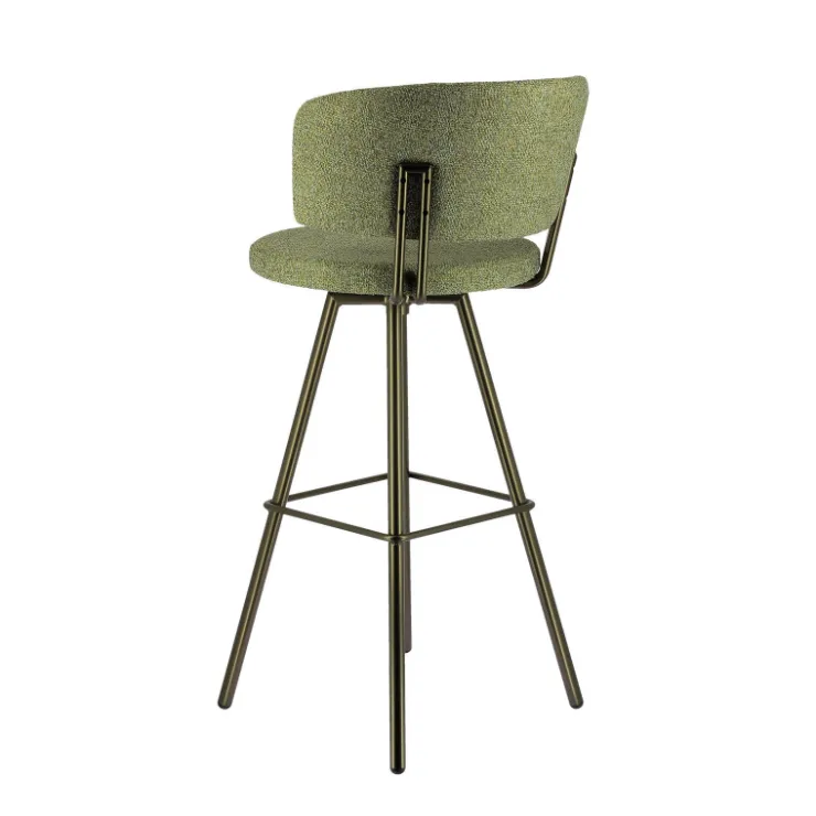 Perfecta Tabouret De Bar (assise +/- 80 Cm)*Adagio Tabouret de bar moderne pivotant en tissu et pieds métal