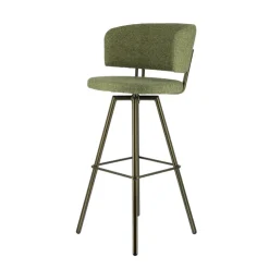 Perfecta Tabouret De Bar (assise +/- 80 Cm)*Adagio Tabouret de bar moderne pivotant en tissu et pieds métal