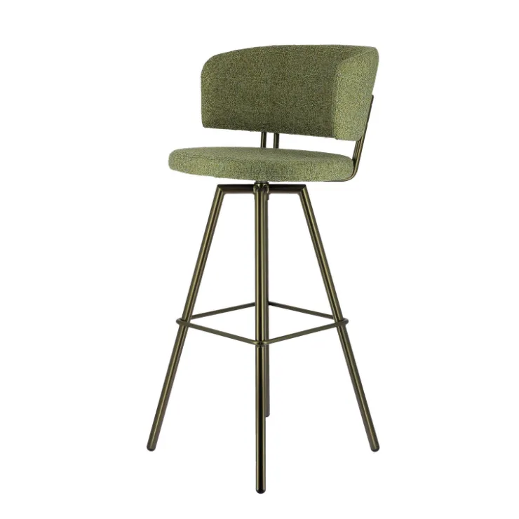 Perfecta Tabouret De Bar (assise +/- 80 Cm)*Adagio Tabouret de bar moderne pivotant en tissu et pieds métal