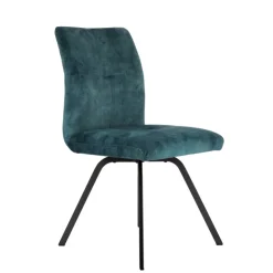 Chaise De Salle à Manger*Adèle Chaise confortable moderne en tissu avec pieds en métal