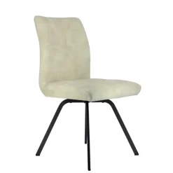 Chaise De Salle à Manger*Adèle Chaise confortable moderne en tissu avec pieds en métal