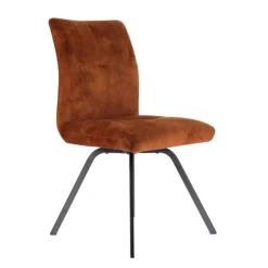 Chaise De Salle à Manger*Adèle Chaise confortable moderne en tissu avec pieds en métal