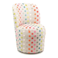 Paget Chaise De Salle à Manger|Chaise De Bureau*Adèle Chauffeuse pivotante moderne avec tissu à motifs fabriquée en France