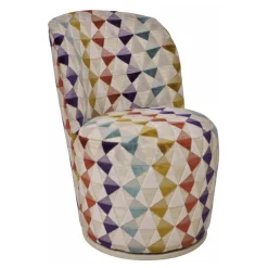 Paget Chaise De Salle à Manger|Chaise De Bureau*Adèle Chauffeuse pivotante moderne avec tissu à motifs fabriquée en France