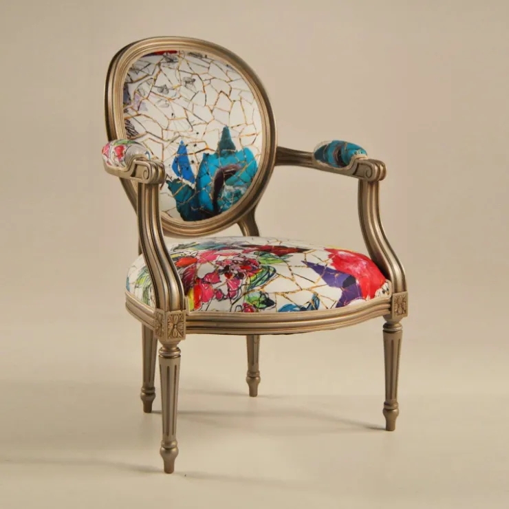 Paget Fauteuil De Salon*Adrien Fauteuil Louis XVI médaillon revisité fabrication française