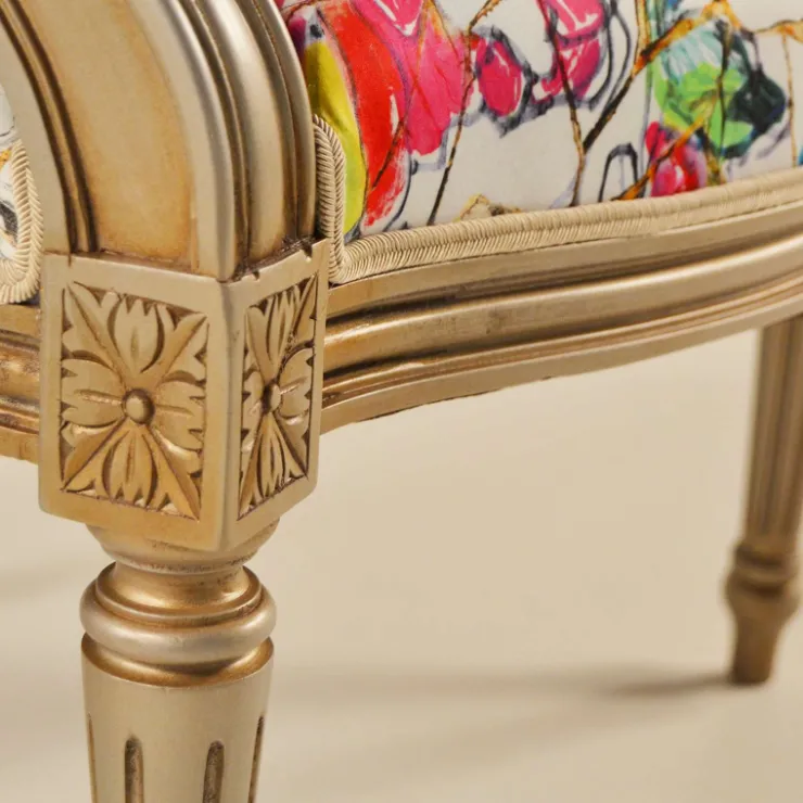 Paget Fauteuil De Salon*Adrien Fauteuil Louis XVI médaillon revisité fabrication française